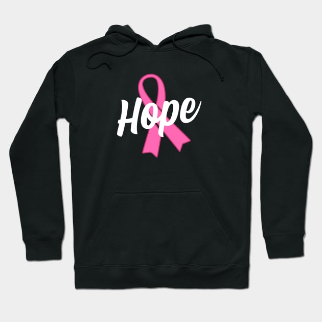 HOPE - Breast Cancer Awareness Pink Ribbon Hoodie by jpmariano